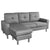 Sarantino Linen Corner Sofa Lounge | Modular | Grey