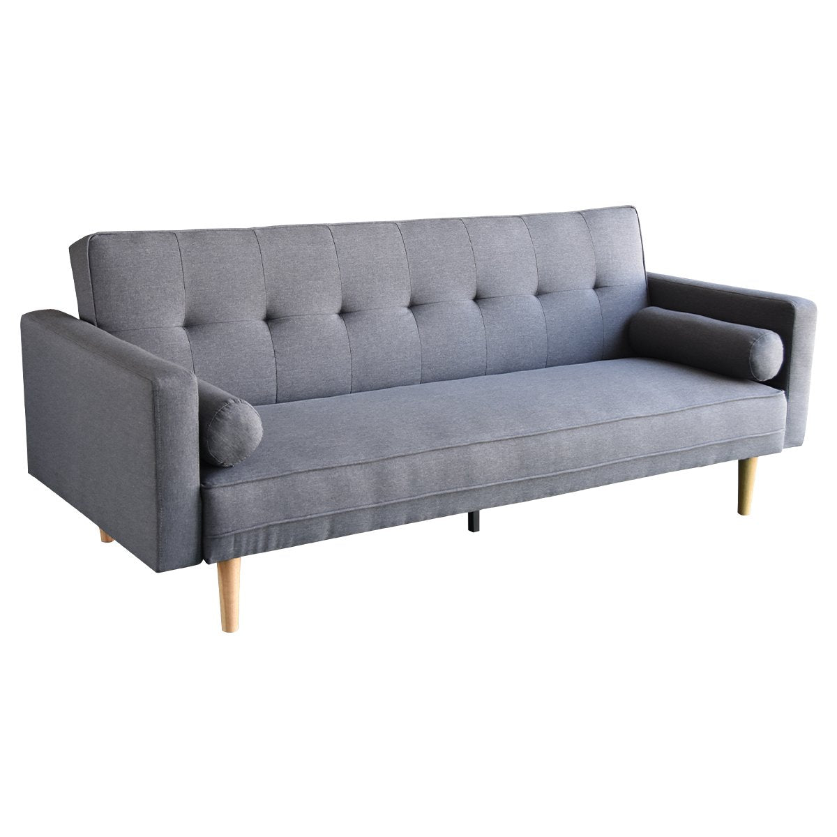 Sarantino Madison Lounge Couch Futon - Dark Grey