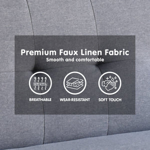 Sarantino Madison Lounge Couch Futon - Dark Grey