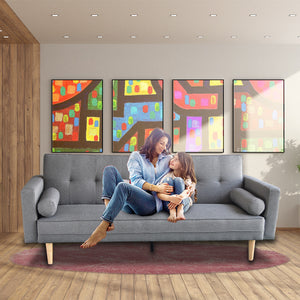 Sarantino Madison Sofa Bed - Light Grey Linen