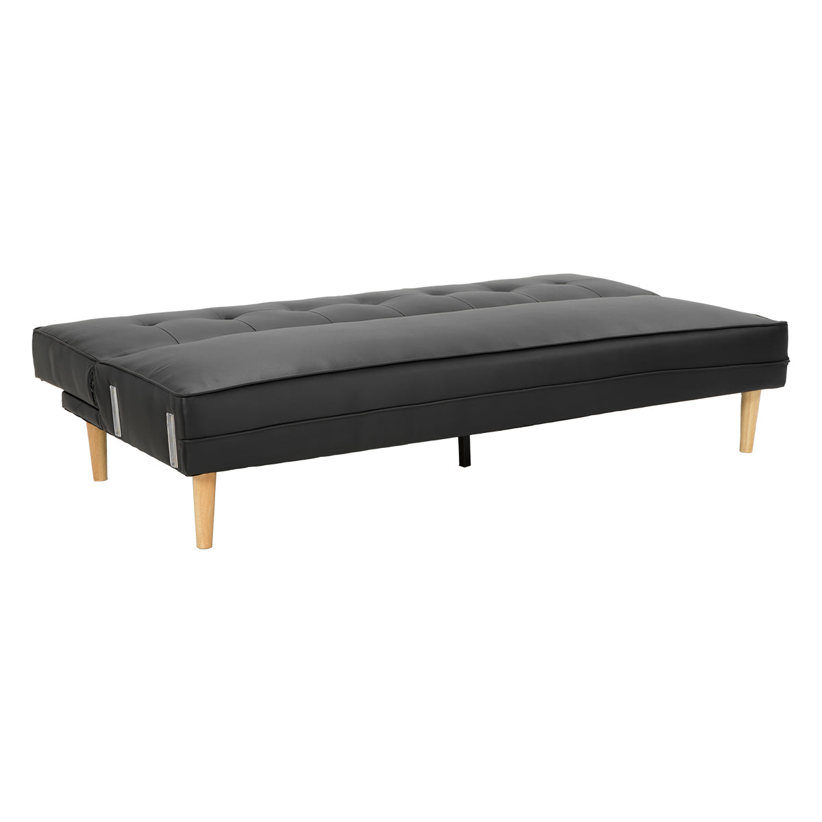 Sarantino Madison Faux Leather Sofa Bed - Black