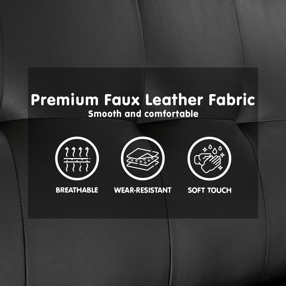 Sarantino Madison Faux Leather Sofa Bed - Black