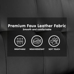 Sarantino Madison Faux Leather Sofa Bed - Black