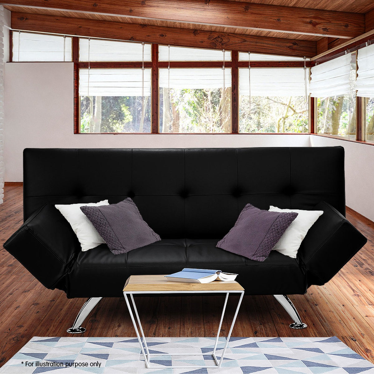 Sarantino Brooklyn Sofa Bed - Adjustable, Black