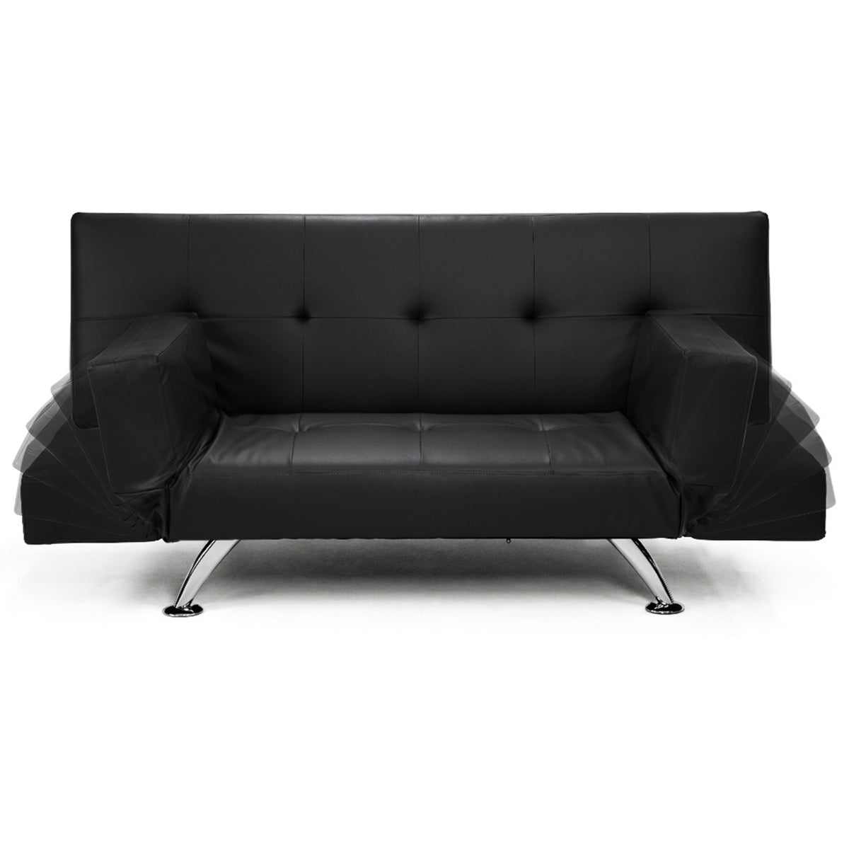Sarantino Brooklyn Sofa Bed - Adjustable, Black