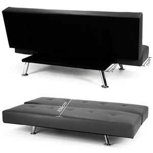 Sarantino Brooklyn Sofa Bed - Adjustable, Black