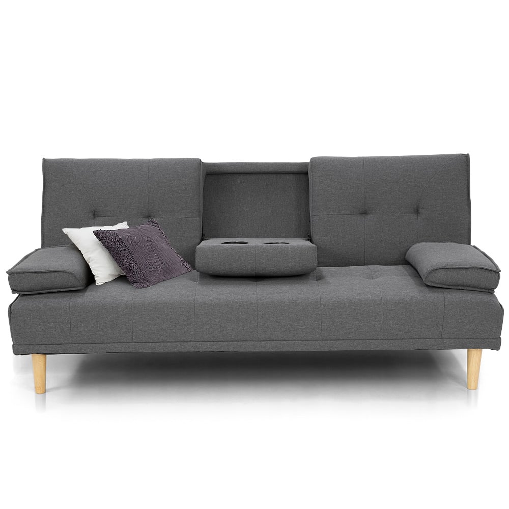Sarantino Rochester Linen Fabric Sofa Bed - Dark Grey