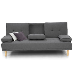 Sarantino Rochester Linen Fabric Sofa Bed - Dark Grey