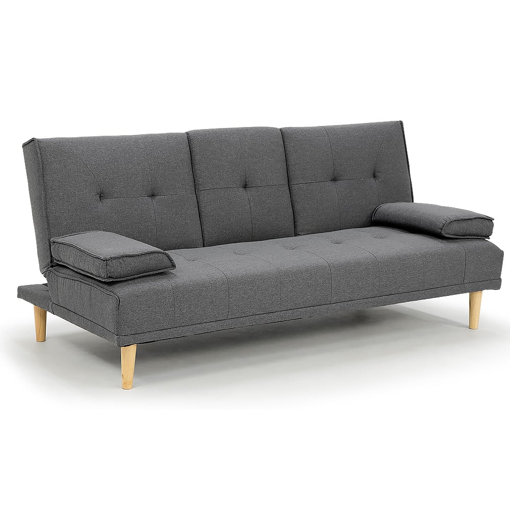 Sarantino Rochester Linen Fabric Sofa Bed - Dark Grey