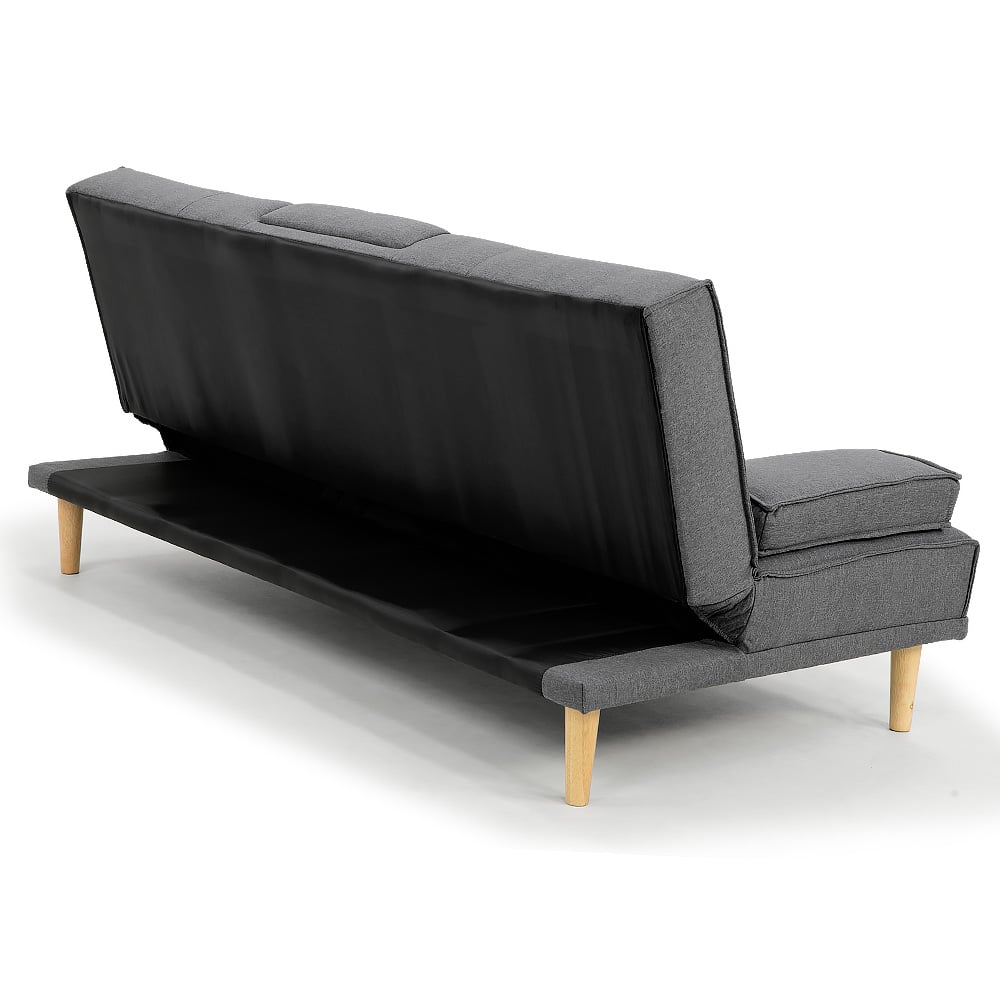 Sarantino Rochester Linen Fabric Sofa Bed - Dark Grey