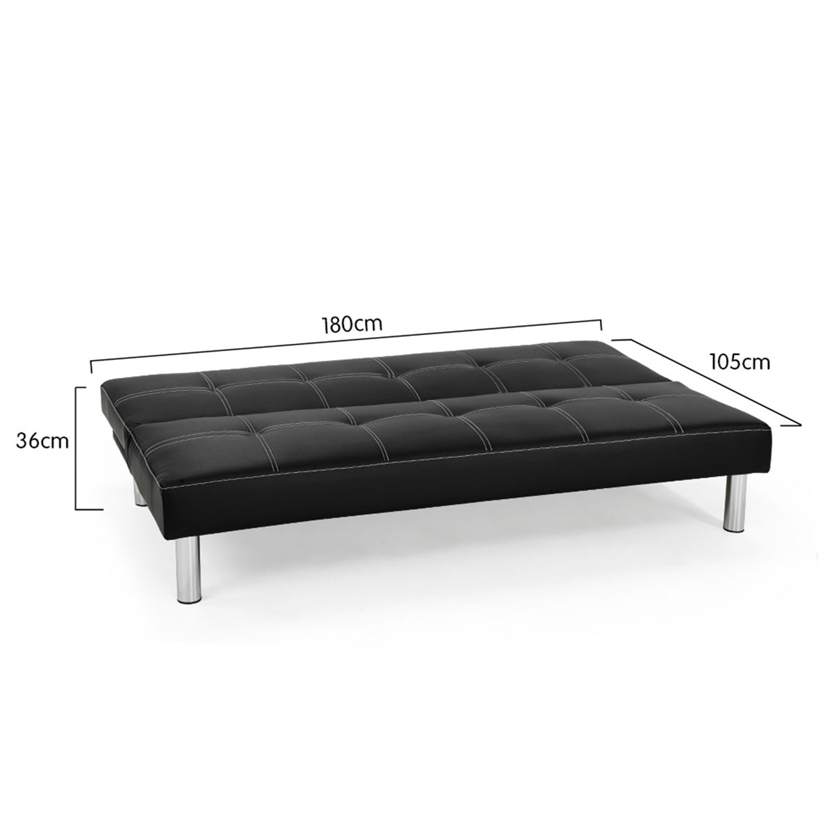 Modular Chelsea Sofa Bed Faux Leather Lounge Couch Furniture Suite by Sarantino