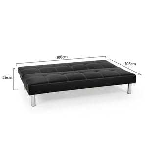 Modular Chelsea Sofa Bed Faux Leather Lounge Couch Furniture Suite by Sarantino