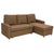 Sarantino Corner Sofa Lounge | Linen | L-shaped | Brown