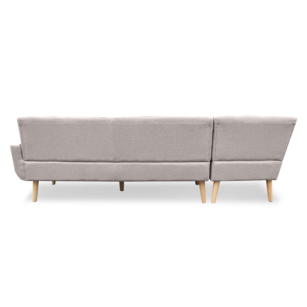 Sarantino L-Shaped Corner Sofa Lounge - Light Grey