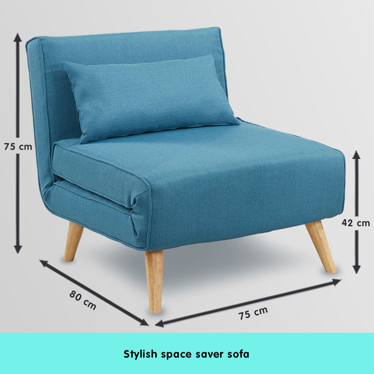 Sarantino Adjustable Corner Sofa - Blue