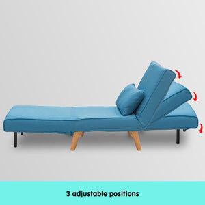 Sarantino Adjustable Corner Sofa - Blue