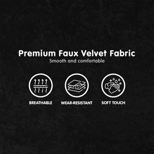 Sarantino Black Adjustable Chair Single Sofa Bed | Faux Velvet