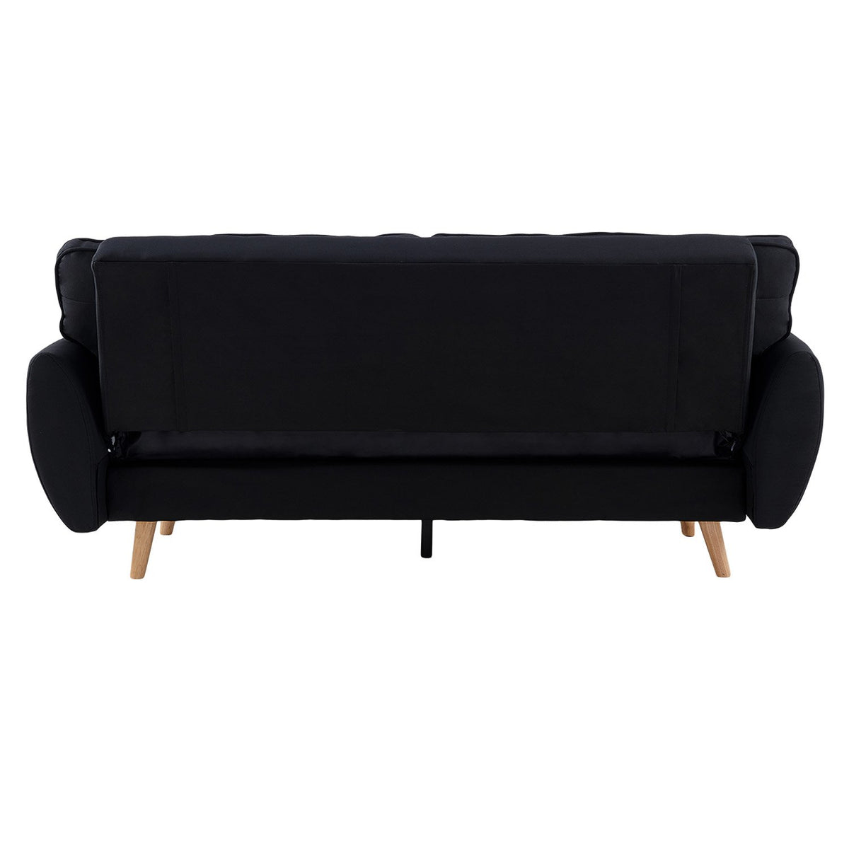 Sarantino 3 Seater Modular Fabric Sofa Bed - Black
