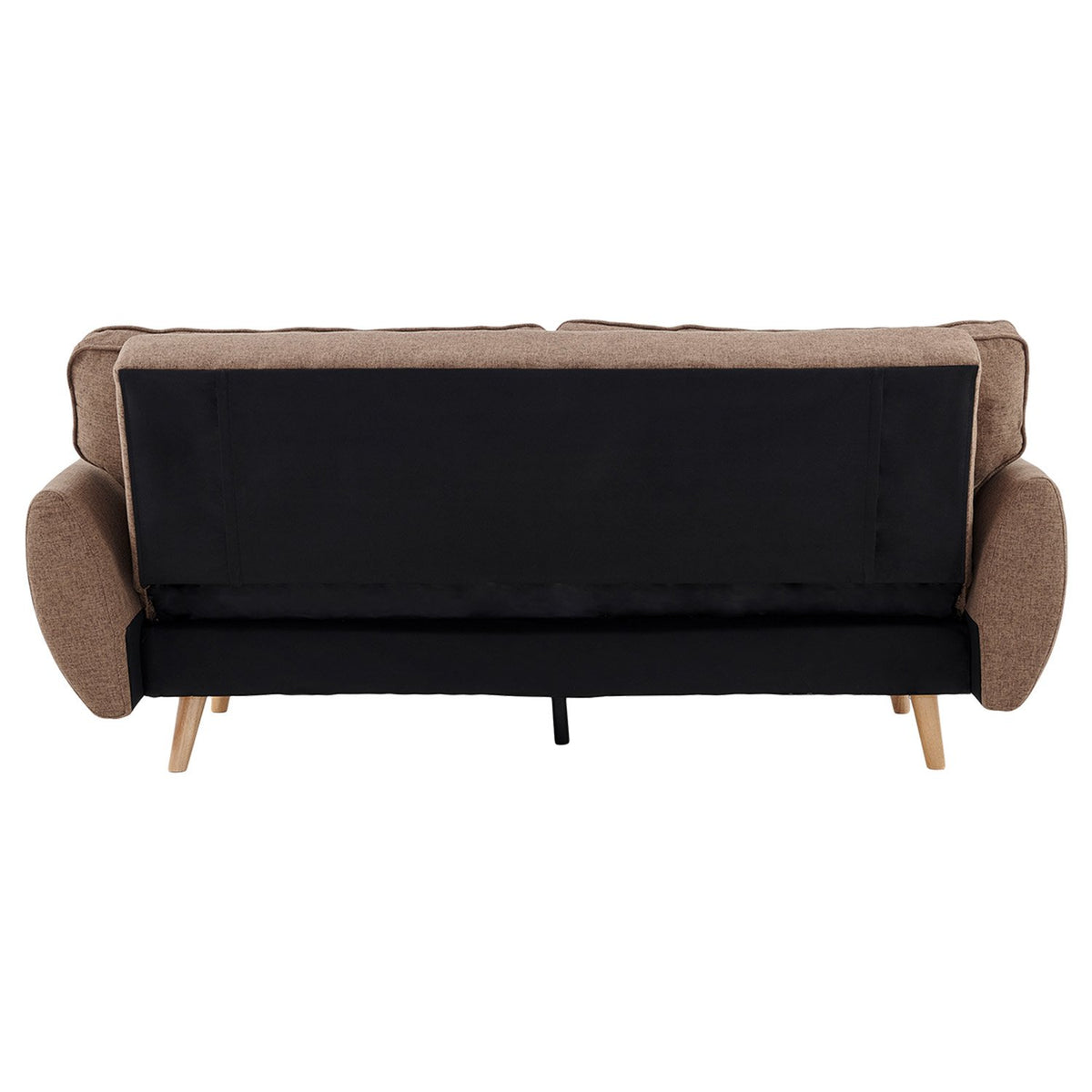 Sarantino 3 Seater Modular Fabric Sofa Bed - Brown