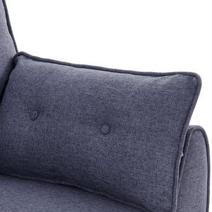 Sarantino 3-Seater Modular Linen Fabric Sofa Bed - Dark Grey | Futon Suite