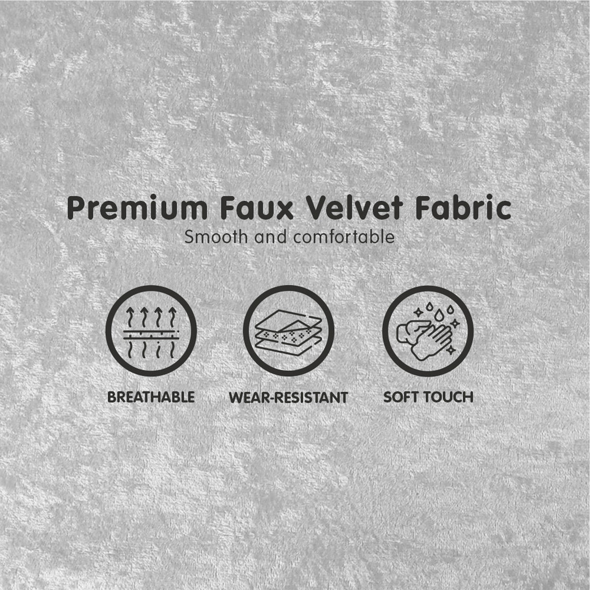 Sarantino 3-Seater Velvet Sofa Bed | Light Grey