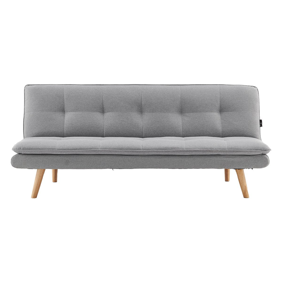 Sarantino 3-Seater Linen Sofa Bed Lounge | Light Grey