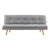 Sarantino 3-Seater Linen Sofa Bed Lounge | Light Grey