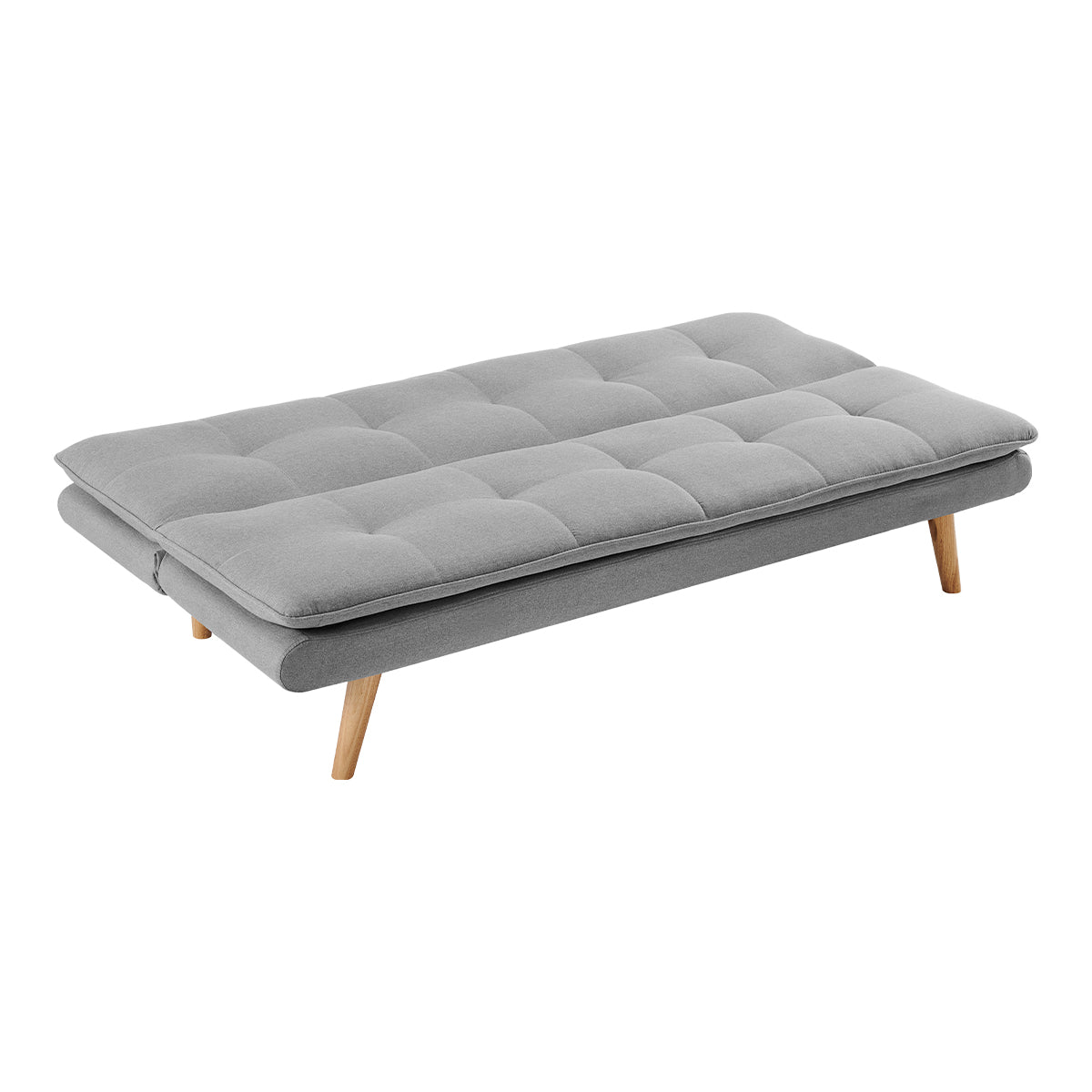 Sarantino 3-Seater Linen Sofa Bed Lounge | Light Grey