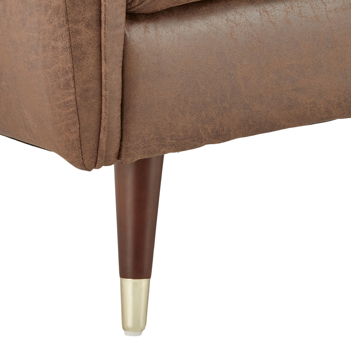 Sarantino Faux Velvet Tufted Sofa Bed - Brown