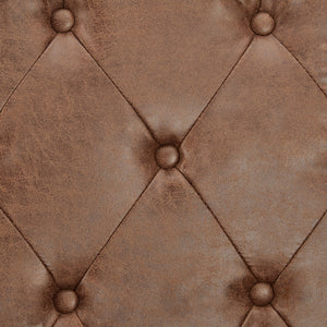 Sarantino Faux Velvet Tufted Sofa Bed - Brown