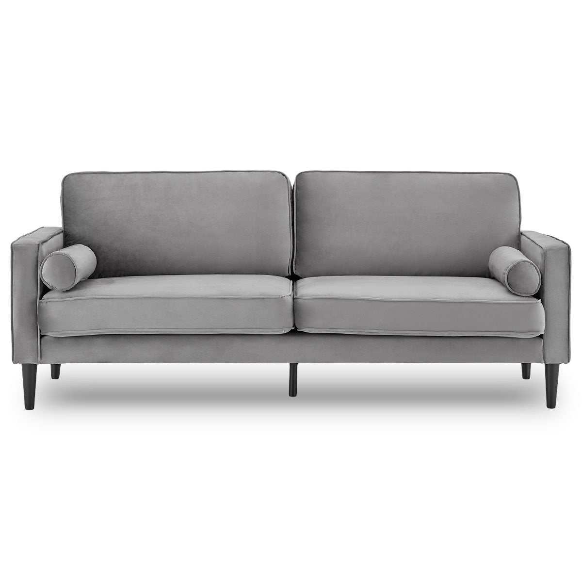 Sarantino Faux Velvet Sofa Bed - Grey