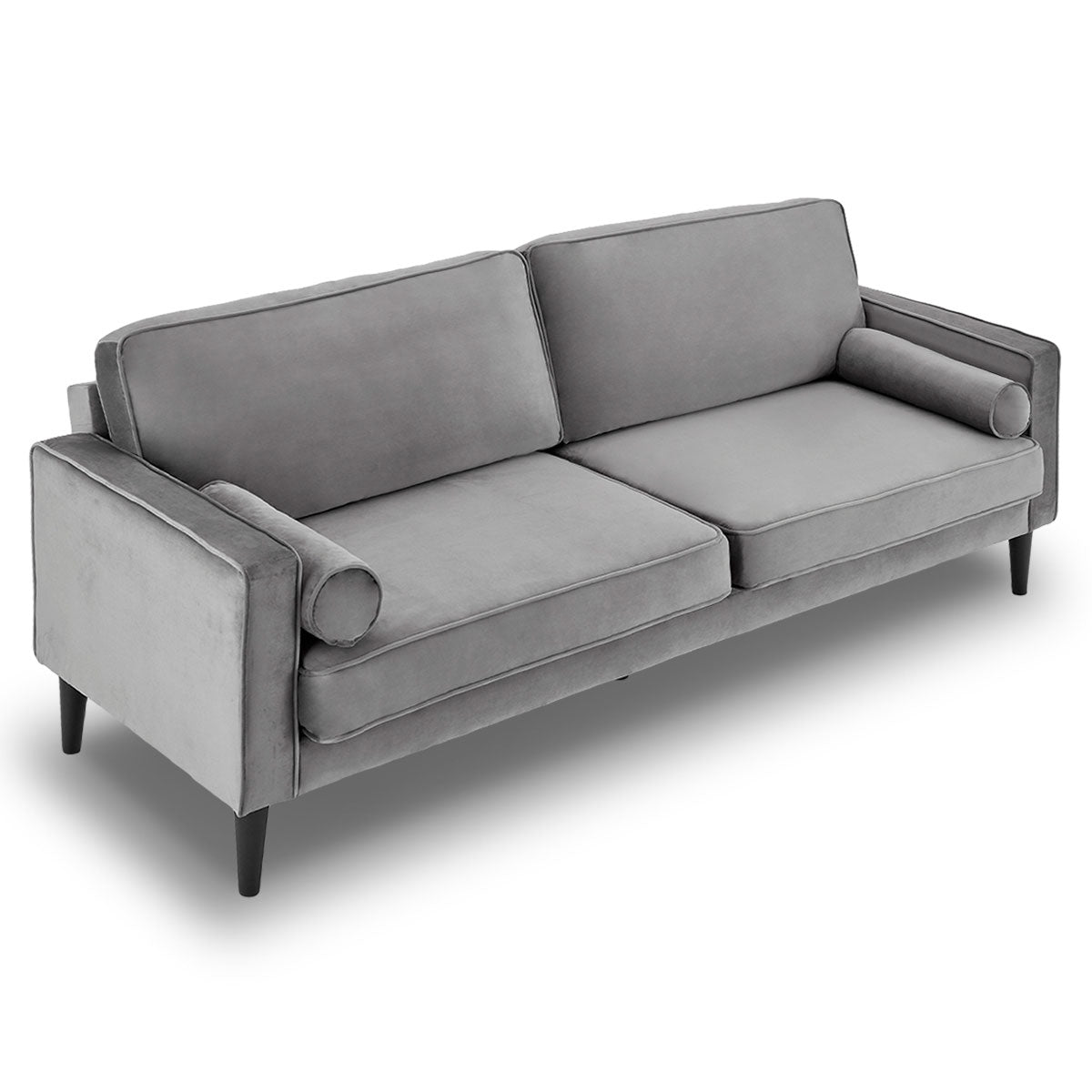 Sarantino Faux Velvet Sofa Bed - Grey
