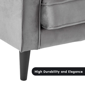 Sarantino Faux Velvet Sofa Bed - Grey