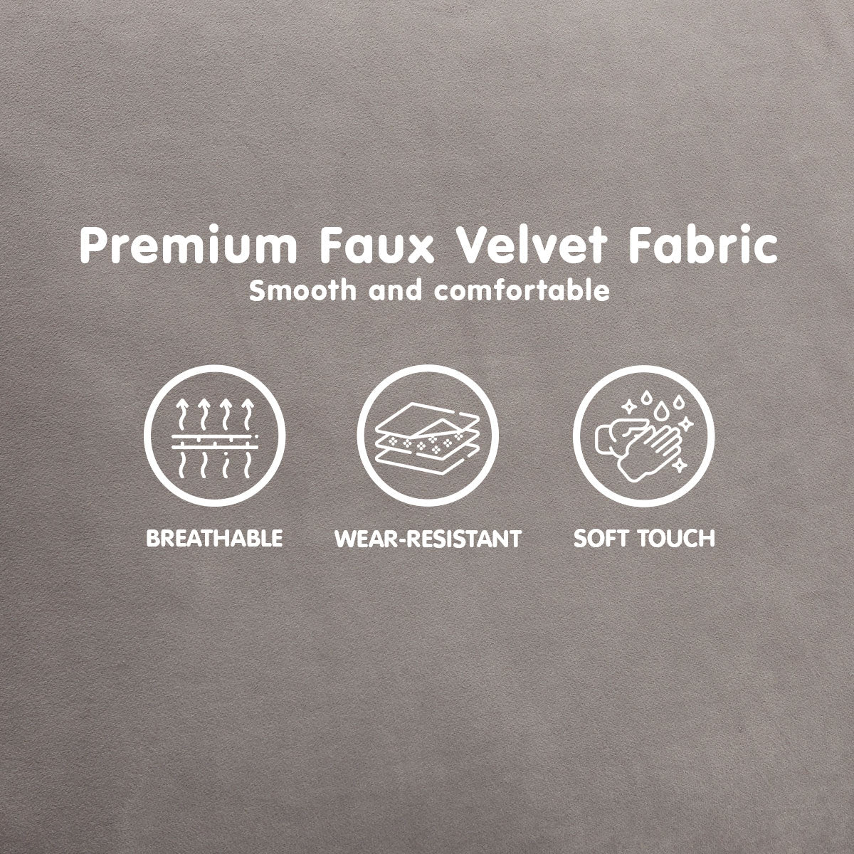 Sarantino Faux Velvet Sofa Bed - Grey