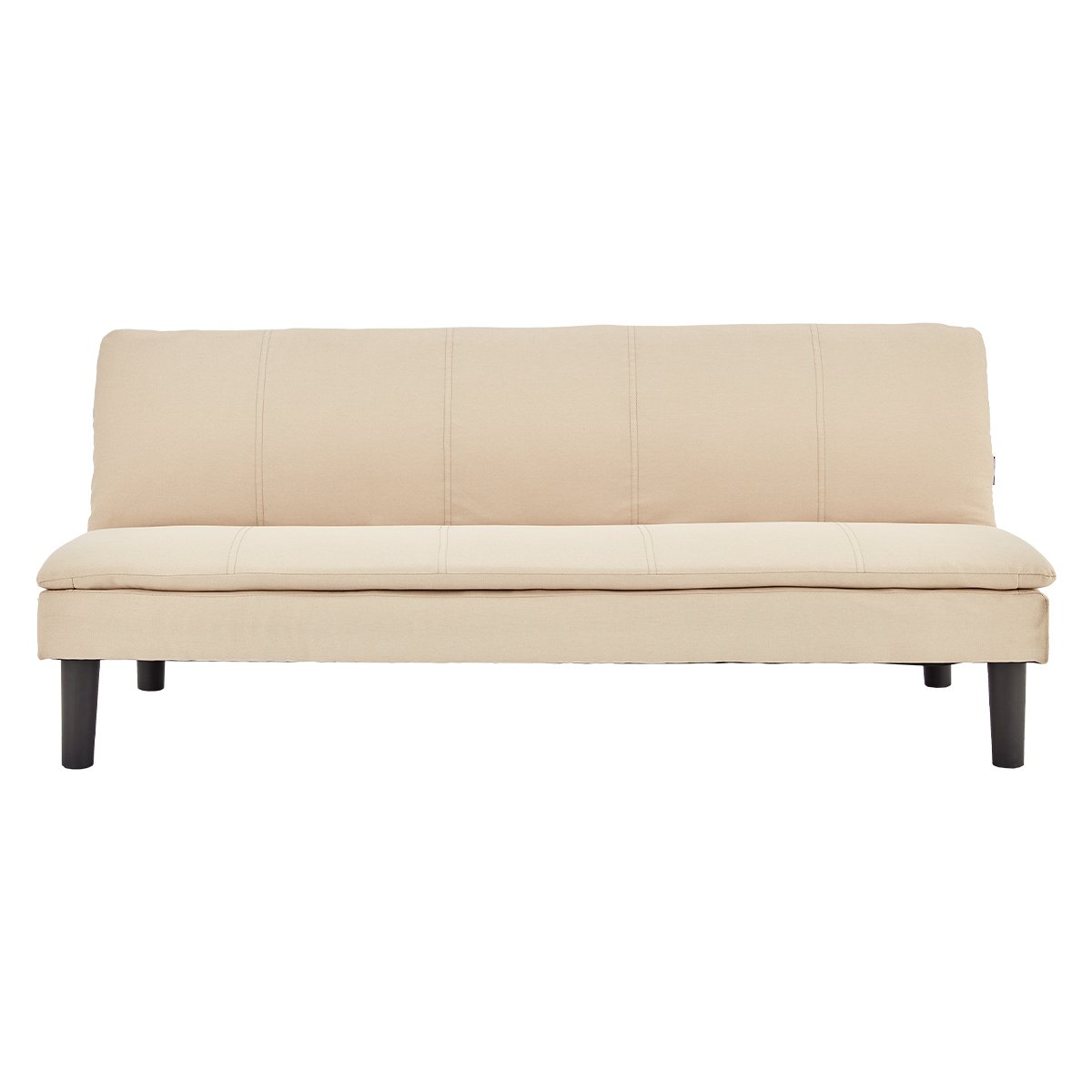 Beige 3 Seater Modular Faux Linen Fabric Sofa Bed Couch by Sarantino