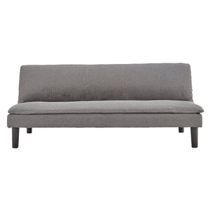 Dark Grey 3 Seater Modular Faux Linen Fabric Sofa Bed Couch by Sarantino