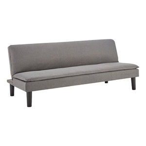 Dark Grey 3 Seater Modular Faux Linen Fabric Sofa Bed Couch by Sarantino