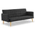 Sarantino 3-Seater Modular Linen Sofa Bed | Black
