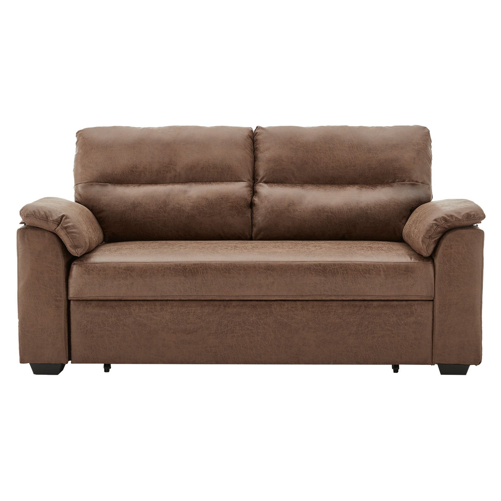 Sarantino Distressed Fabric Sofa Bed | Lounge | Brown