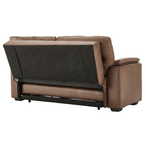 Sarantino Distressed Fabric Sofa Bed | Lounge | Brown