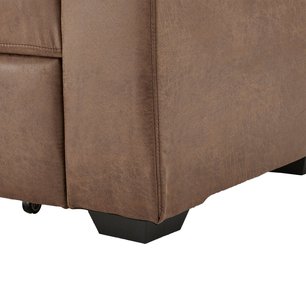 Sarantino Distressed Fabric Sofa Bed | Lounge | Brown