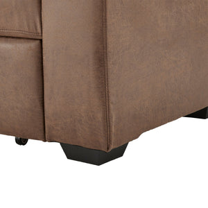 Sarantino Distressed Fabric Sofa Bed | Lounge | Brown