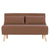 Sarantino 2-Seater Adjustable Sofa Bed | Faux Linen | Brown