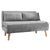 Sarantino 2-Seater Adjustable Sofa Bed | Faux Linen | Grey