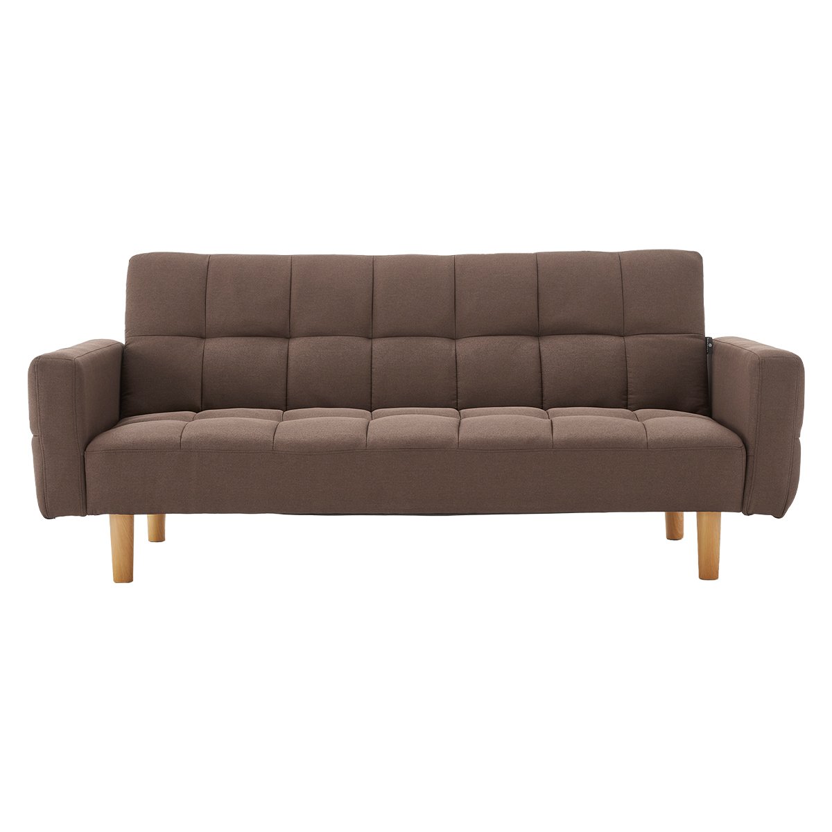 Sarantino 3-Seater Fabric Sofa Bed Futon - Brown | Cozy Lounging