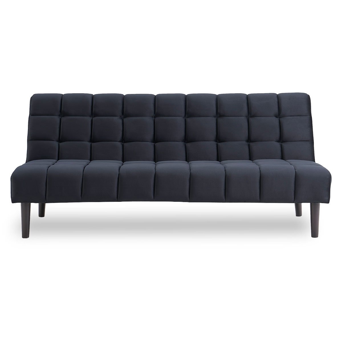 Sarantino Faux Suede Fabric Sofa Bed - Black | Stylish Lounge