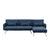 Sarantino Mia 3-Seater Sofa Bed | Chaise & 3 Pillows | Blue