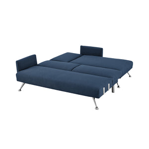 Sarantino Mia 3-Seater Sofa Bed | Chaise & 3 Pillows | Blue