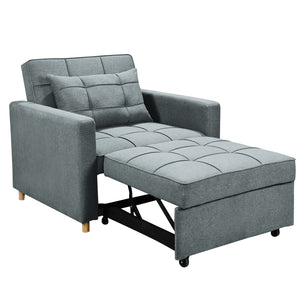 Sarantino Suri 3-in-1 Convertible Sofa Chair Bed - Airforce Blue | Versatile Seating