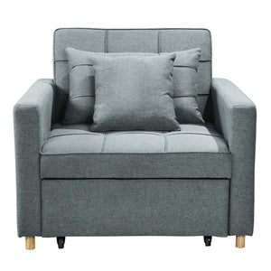 Sarantino Suri 3-in-1 Convertible Sofa Chair Bed - Airforce Blue | Versatile Seating